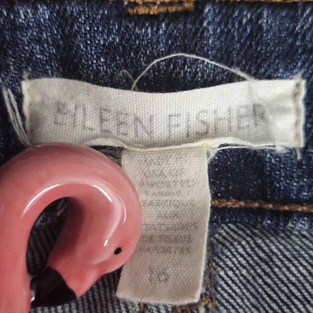 Eileen Fisher Size 16 Straight Leg Jean Organic Cotton Womens - Picture 2 of 12